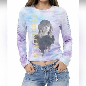 RARE Taylor Swift Reputation Stadium Tour Tie Dye Long Sleeve Shirt SZ Small